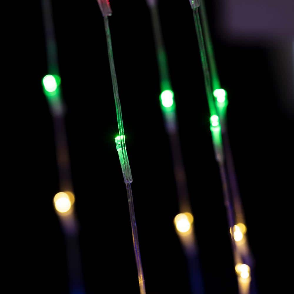 86" Multi-Color LED Outdoor Plastic Christmas Tree with Star Topper