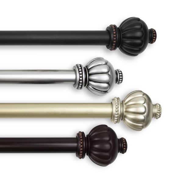 Rod Desyne Selma 160 in. - 240 in. Curtain 1 in. Dia Rod in Mahogany