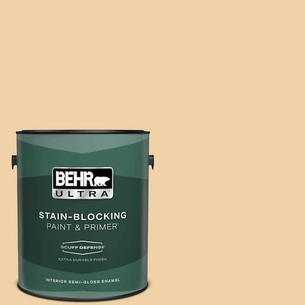 BEHR ULTRA 1 gal. Home Decorators Collection #HDC-CT-01 Amber Moon Extra Durable Semi-Gloss Enamel Interior Paint & Primer