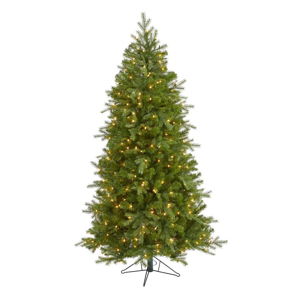 Nearly Natural 6 ft. Pre-Lit Vienna Fir Artificial Christmas Tree with ...