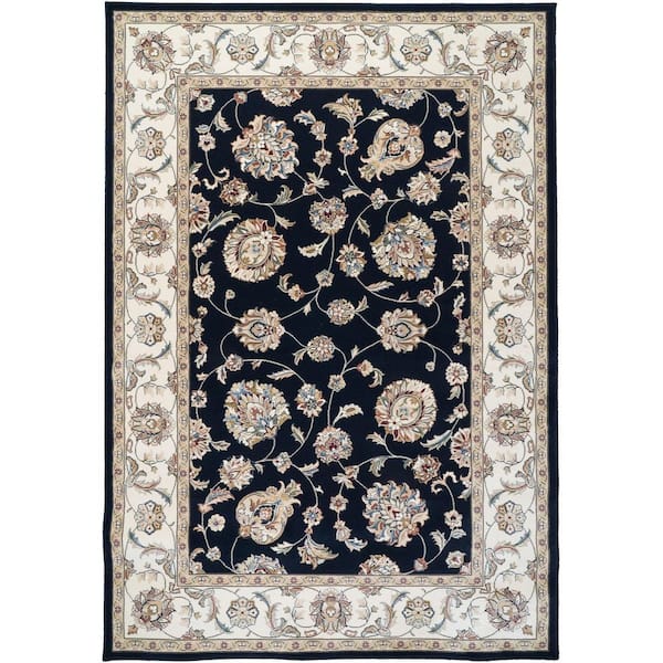Judith Blue/Ivory Doormat 2 ft. x 4 ft. Indoor Area Rug