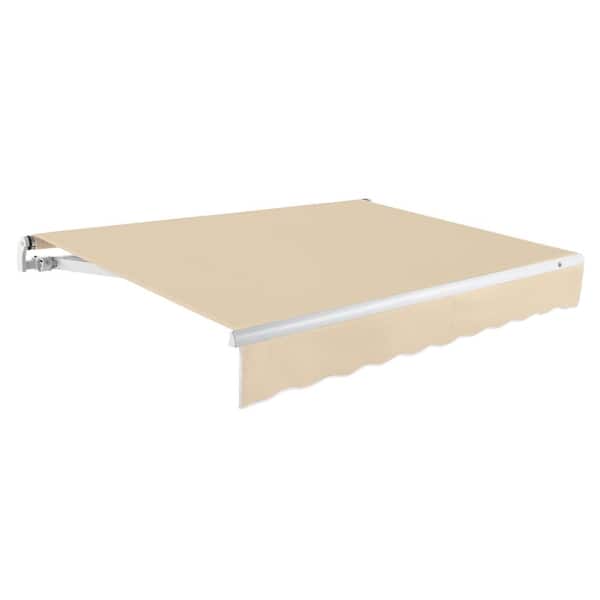 AWNTECH 24 ft. Maui Right Motorized Patio Retractable Awning (120 in. Projection) Tan