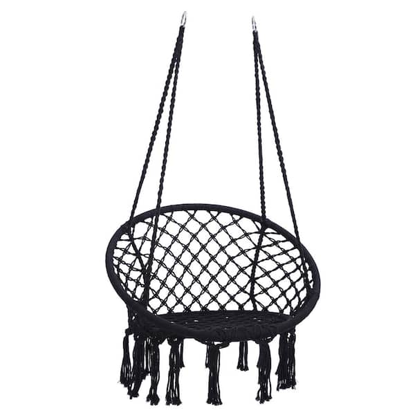 Black leaf hanging chair new arrivals