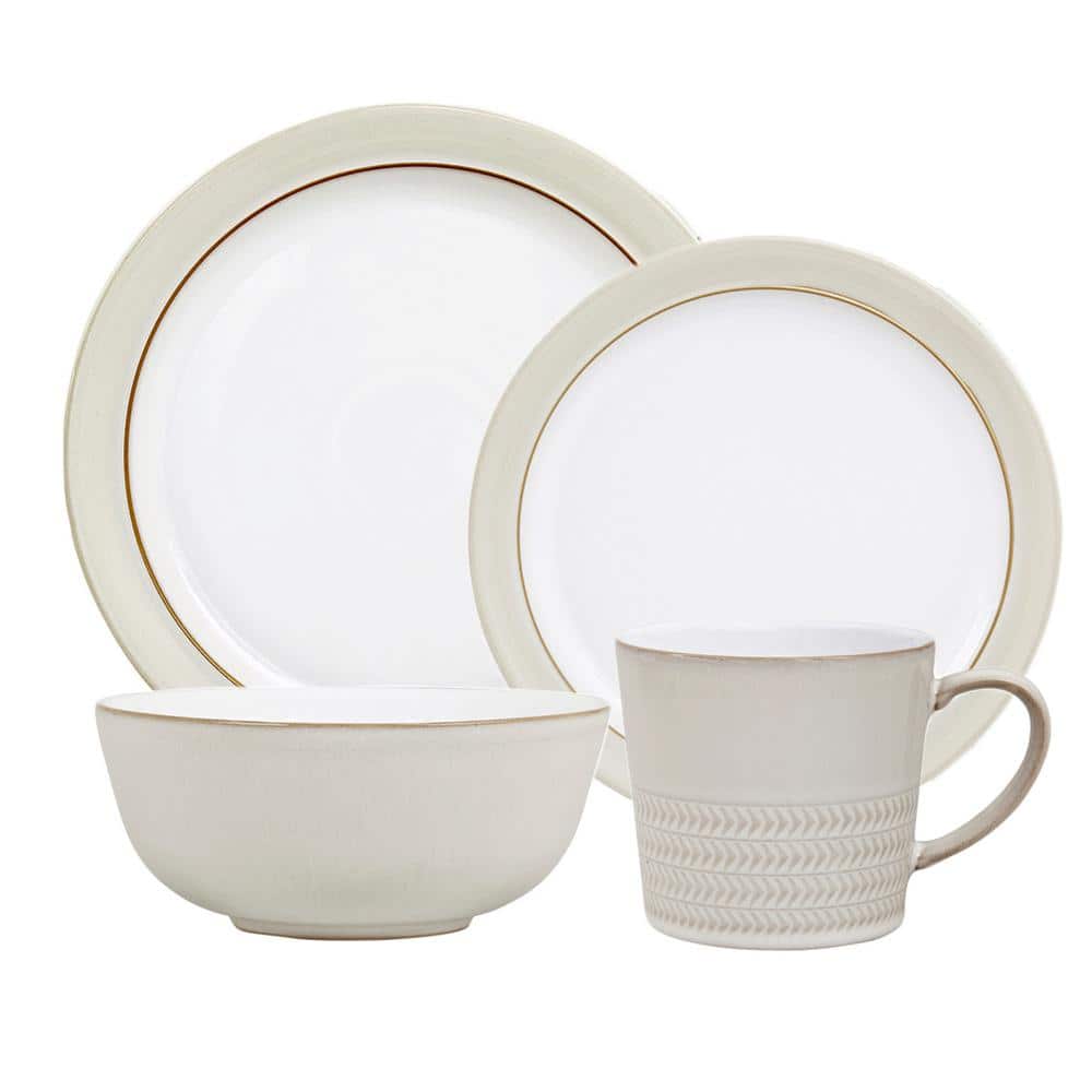 Denby Natural Canvas 16-Piece White Dinnerware Set CNV-16PCT The Home  Depot