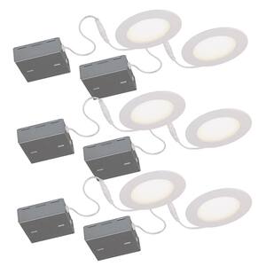 STAK 4 in. Canless 3000k New Construction Integrated LED Recessed Light Kit (6-Pack)