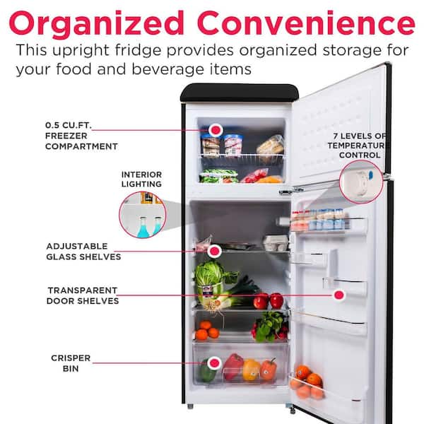 Frigidaire 7.5 cu. ft. Mini Fridge in Black with Rounded Corners