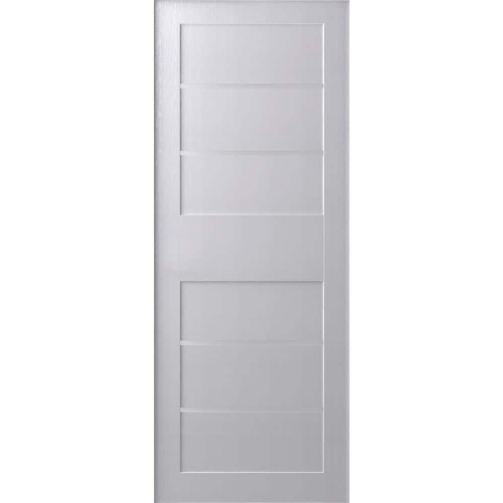36 in. x 80 in. Liah Bianco Noble Frosted Glass 4 Lite Solid Core Wood Composite Interior Door Slab No Bore price history on PriceWatchPro