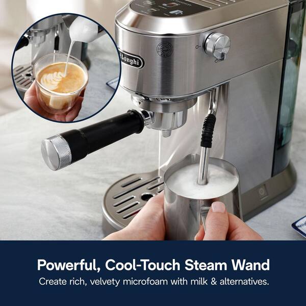 DeLonghi 2 Cup Stainless Steel Dedica Duo Espresso Machine EC890M - The  Home Depot
