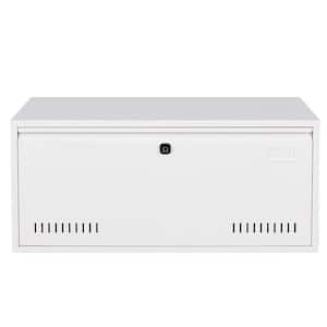 Modern White Biometric Fingerprint Lateral File Cabinet with Hanging Rod for letter