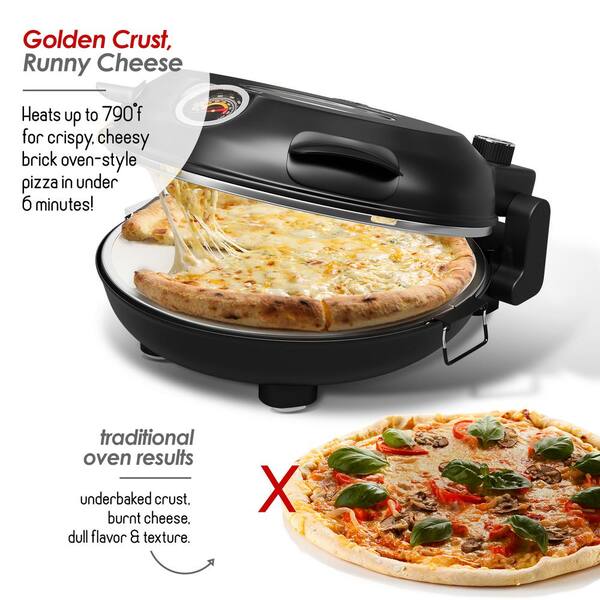 EATEX 12 in. Black Countertop Indoor Grill Oven Electric