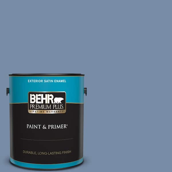 BEHR PREMIUM PLUS 1 gal. #590F-5 Magic Spell Satin Enamel Exterior Paint & Primer