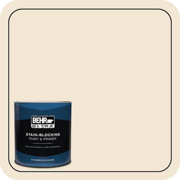 BEHR ULTRA 1 qt. #BWC-16 Ancient Ivory Satin Enamel Exterior Paint & Primer