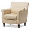 Baxton Studio Marquis Tan Microfiber Club Arm Chair 28862-3372-HD - The  Home Depot