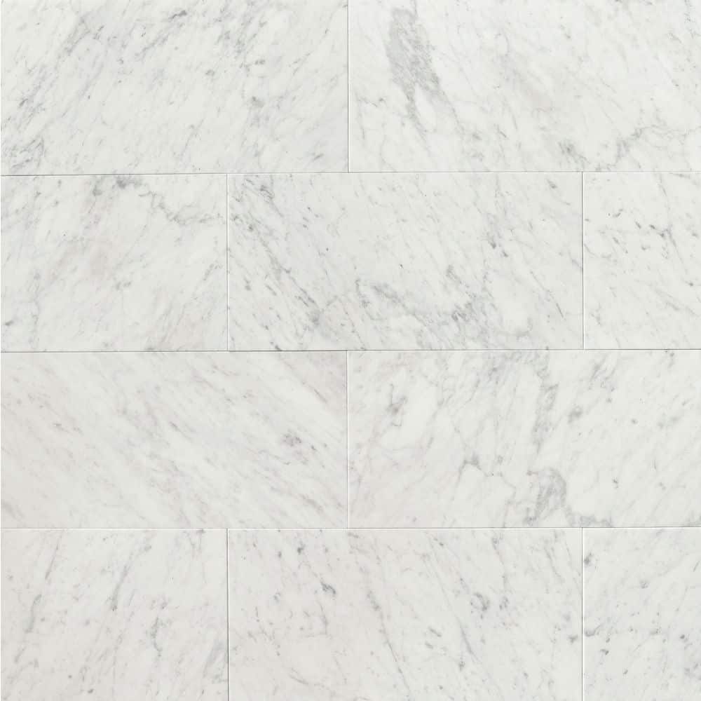 White Carrara Honed Marble 12 in. x 24 in. Floor & Wall Tile (10 sq. ft. /Case) price history on PriceWatchPro