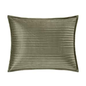 Miles Olive Polyester Standard Quilted Sham