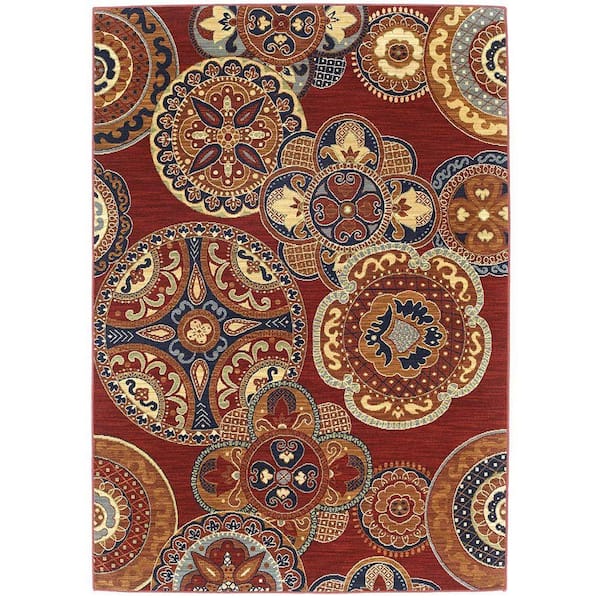 Karastan Chesterfield Red 2 ft. 9 in. x 5 ft. Accent Rug