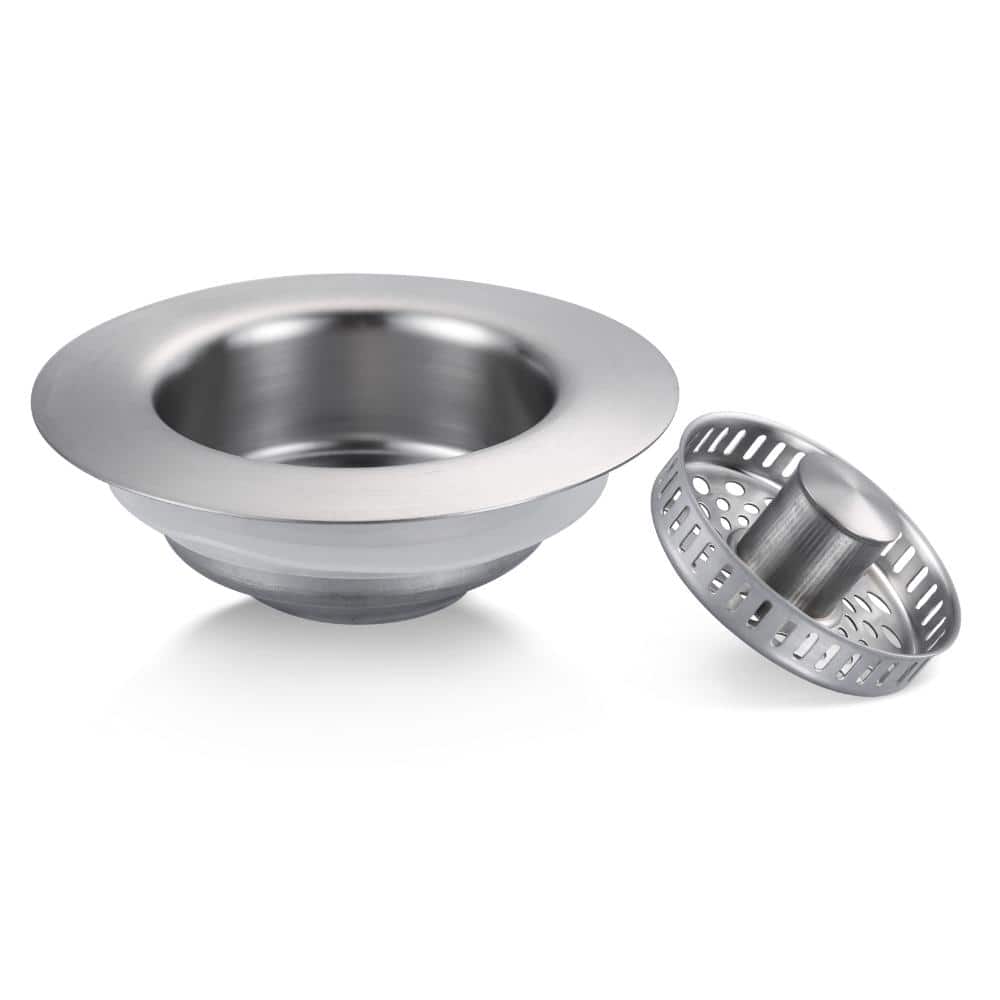 Brushed Nickel Finish 304 Stainless Steel 3-in-1 Universal Kitchen Sink Strainer with Pop-Up Stopper price history on PriceWatchPro