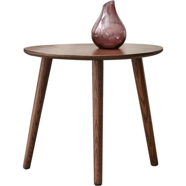 Zeus & Ruta 33 in. x 23 in. x 16 in. Pebble Shaped Solid Oak Wood Top Coffee Table Work from Home for Living Room