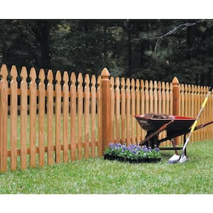 5/8 in. x 3-1/2 in. x 3-1/2 ft. Western Red Cedar French Gothic Fence Picket (13-Pack)