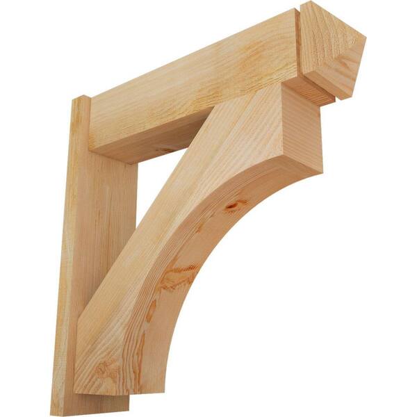 Ekena Millwork 8 in. x 32 in. x 32 in. Douglas Fir Westlake Arts and Crafts Rough Sawn Outlooker