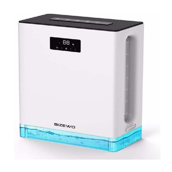 1.58 pt. 950 Sq. Ft. Dehumidifier in White with 101 oz. Water Tank, Auto Shutoff, 2 Modes, Defrost & 7-Color LED Light