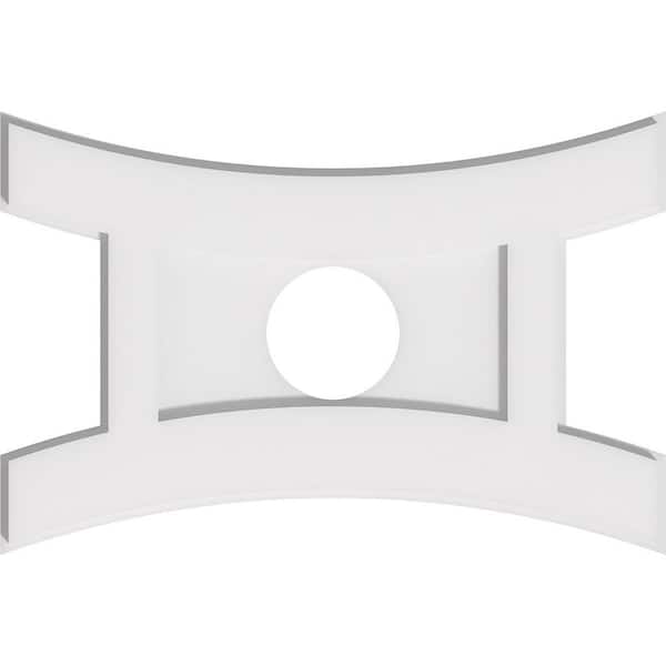 Ekena Millwork 20 in. x 13.37 in. x 1 in. Haven Architectural Grade PVC Contemporary Ceiling Medallion