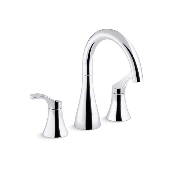 KOHLER Simplice Double-Handle Tub Faucet Trim in Polished Chrome (Valve Not Included)