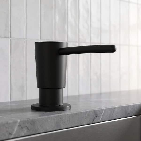 10 oz. Kitchen Soap Dispenser in Matte Black