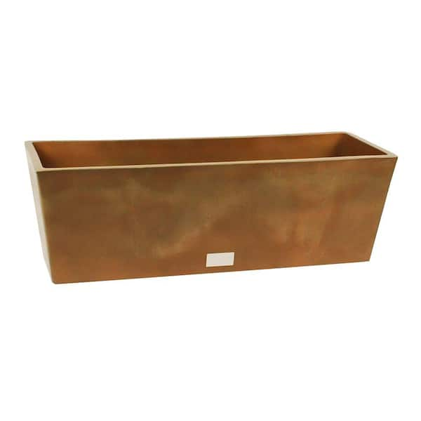 Veradek Window Box 18 in. W x 18 in. H Bronze Rectangular Plastic Planter