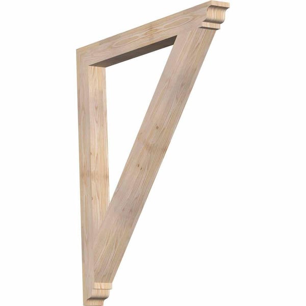 Ekena Millwork 3.5 in. x 44 in. x 38 in. Douglas Fir Traditional Smooth Bracket