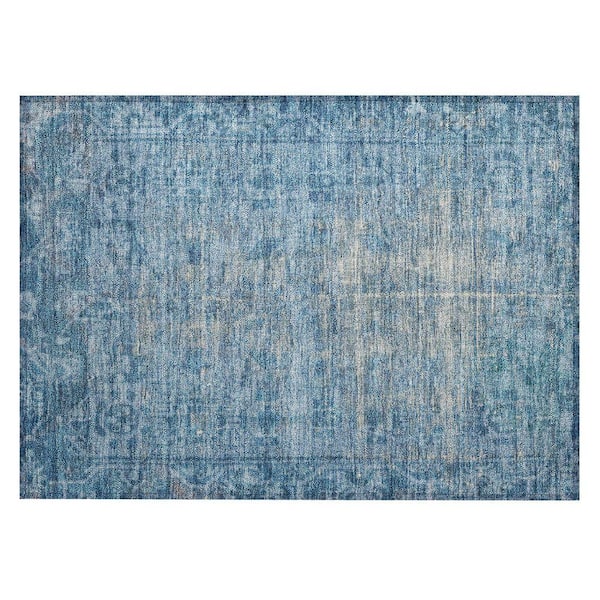 Chantille Machine Washable Indoor/Outdoor Abstract ACN1228 Blue 1 ft. 8 in. x 2 ft. 6 in. Area Rug