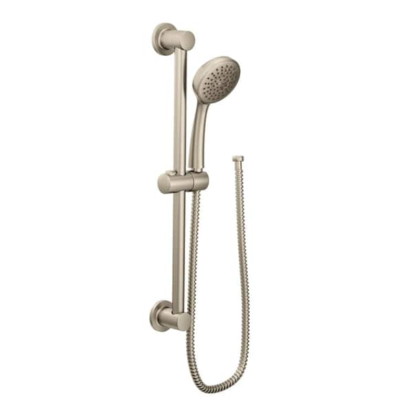 MOEN 1-Spray Eco-Performance 4 in. Hand Shower with Slide Bar in Brushed Nickel