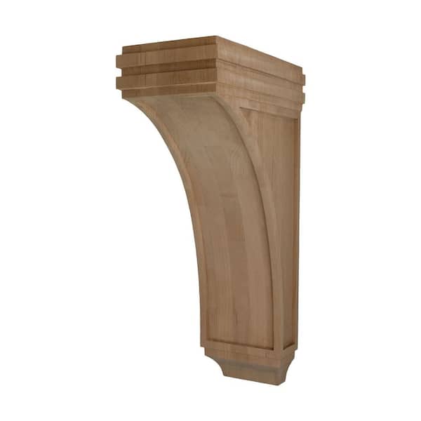 American Pro Decor 7 in. x 22 in. x 12 in. Unfinish North American Alder Wood Arts and Crafts Corbel