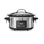 Hamilton Beach - Stay or Go 5-Quart Slow Cooker - Silver – Eagle Depot