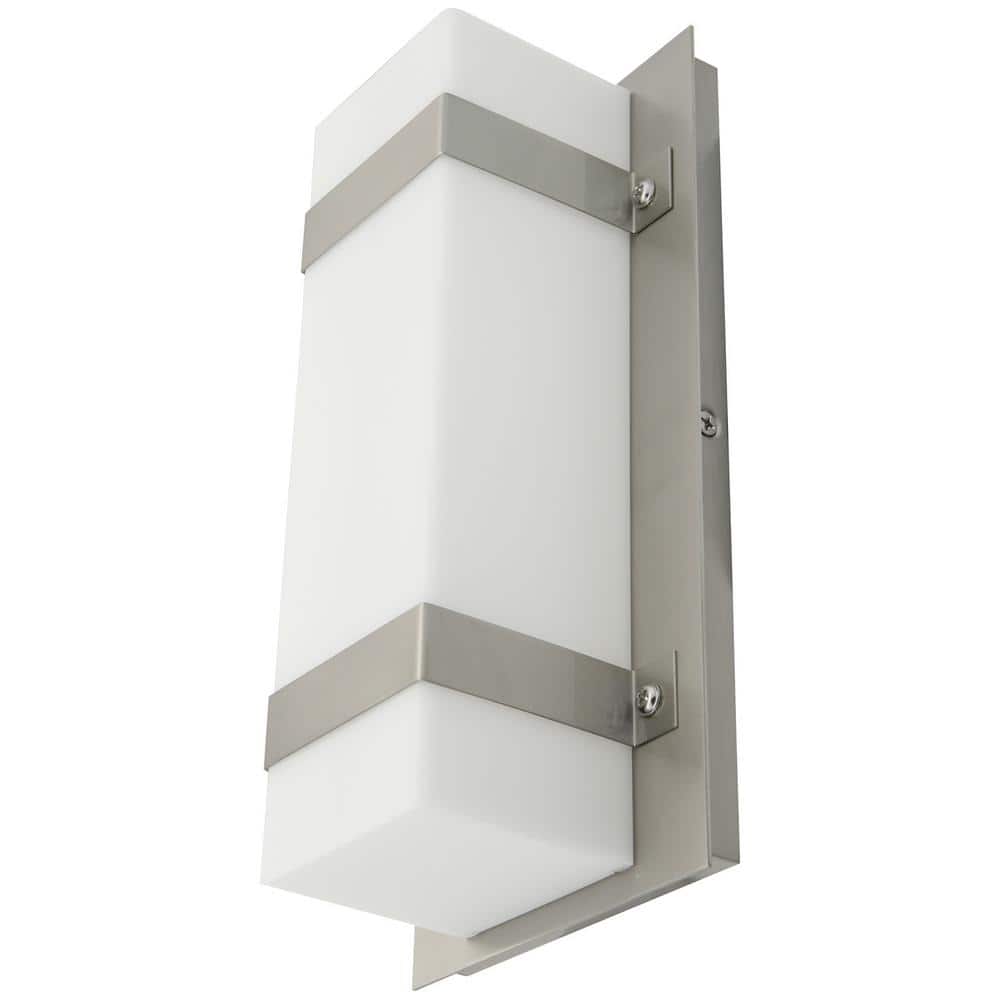 Modern Double Banded 1-Light Brushed Nickel Dimmable Integrated LED Wall Sconce with Selectable CCT price history on PriceWatchPro