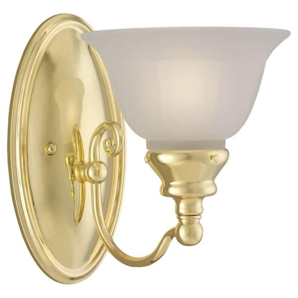 Generation Lighting Canterbury 1-Light Polished Brass Wall Sconce-DISCONTINUED