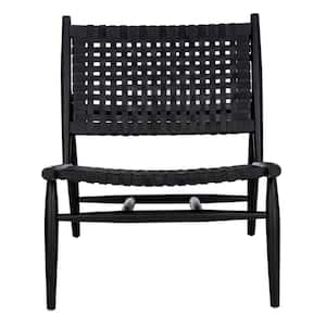 Soleil Black Leather Side Chair