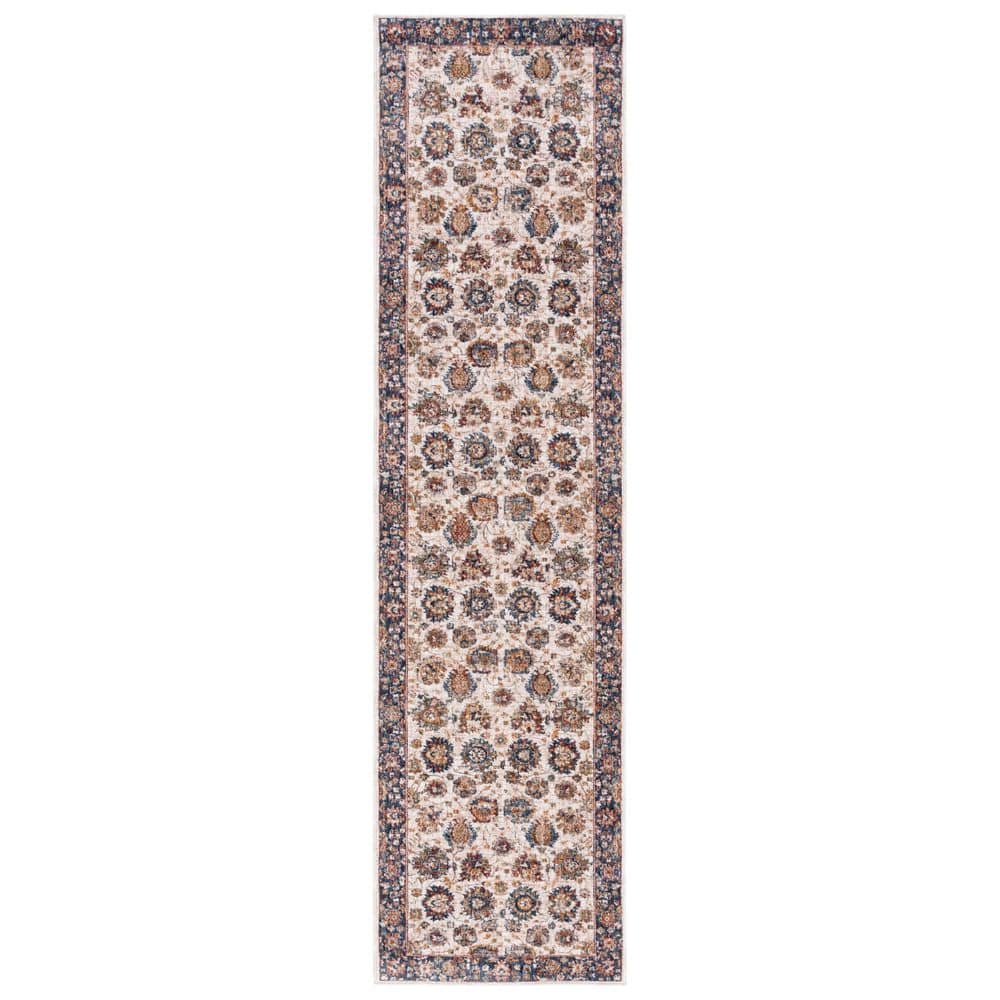 Heirloom 2 ft. x 8 ft. Ivory/Navy Border Floral Runner Rug price history on PriceWatchPro