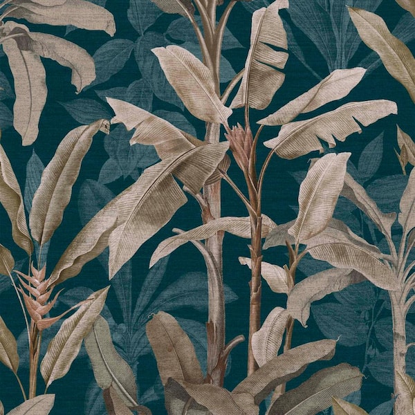 Graham & Brown Borneo Teal Blue Wallpaper