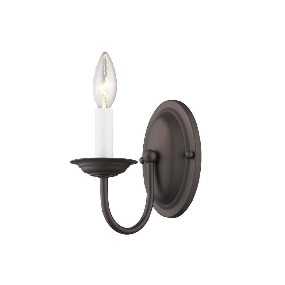 Traditional Bronze Direct Wired 7'' Dimmable Wall Sconce