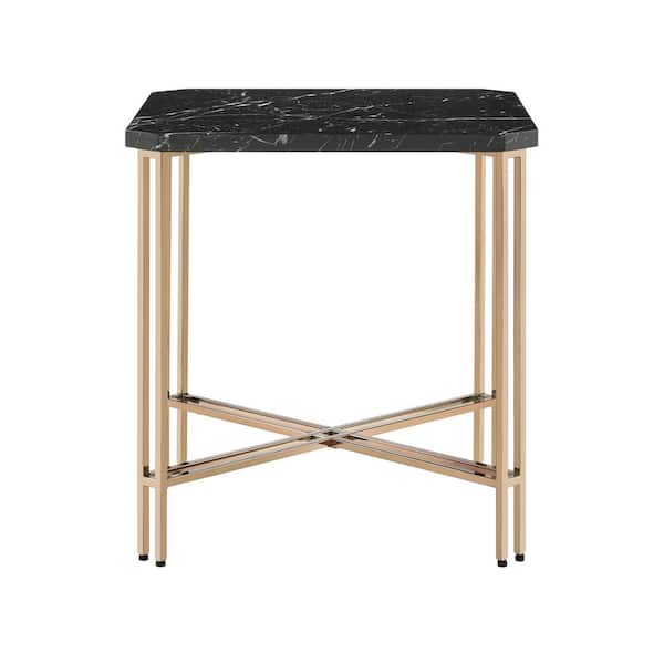 Steve Silver Daxton Black Faux Marble Square End Table
