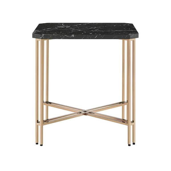 Steve Silver Daxton Black Faux Marble Square End Table DX100E - The ...