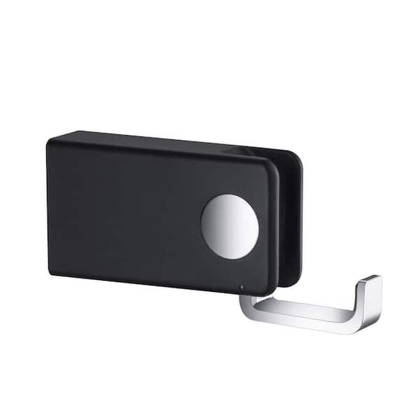 Bathroom Accessories J-Hook Robe Hook Wall Mounted in Chrome/Black