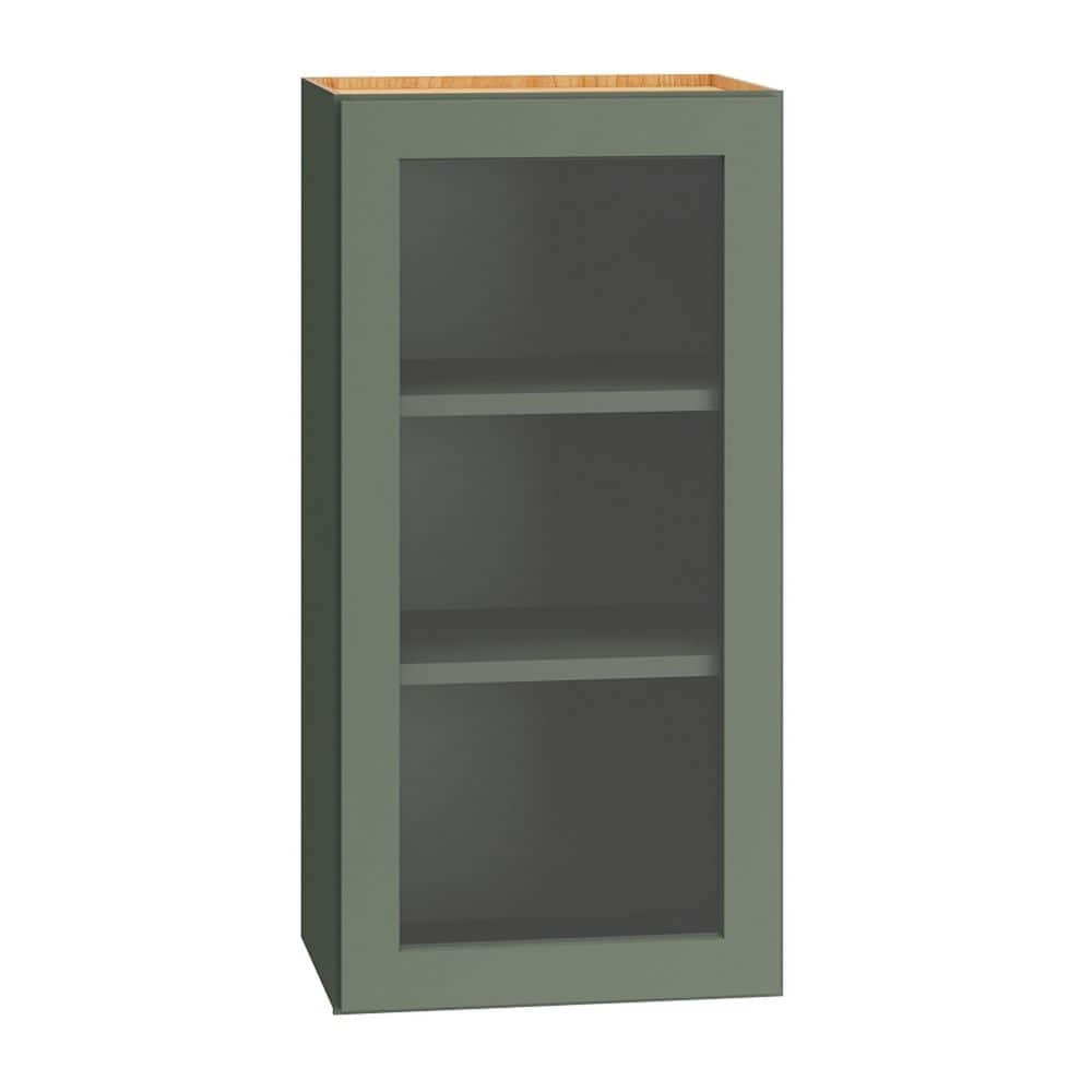 QuickShip Cottage 18 in. W x 12 in. D x 36 in. H Assembled Plywood Cut for Glass Specialty Wall Cabinet in Conifer price history on PriceWatchPro