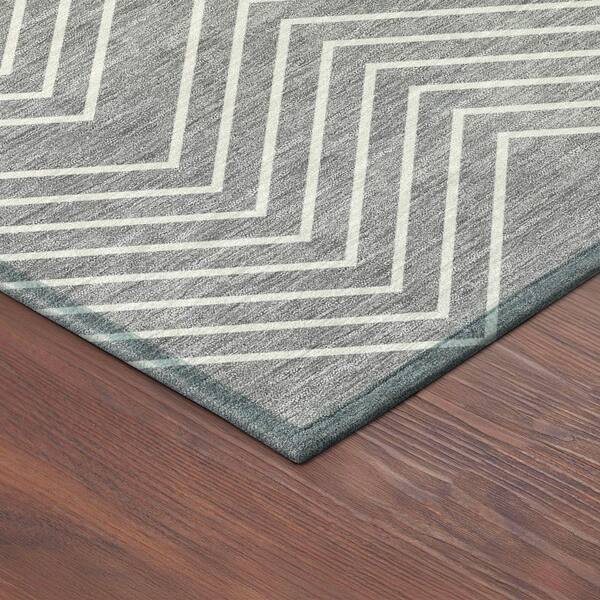Chantille Machine Washable Indoor/Outdoor Abstract ACN2390 Gray 3 ft. x 5 ft. Area Rug