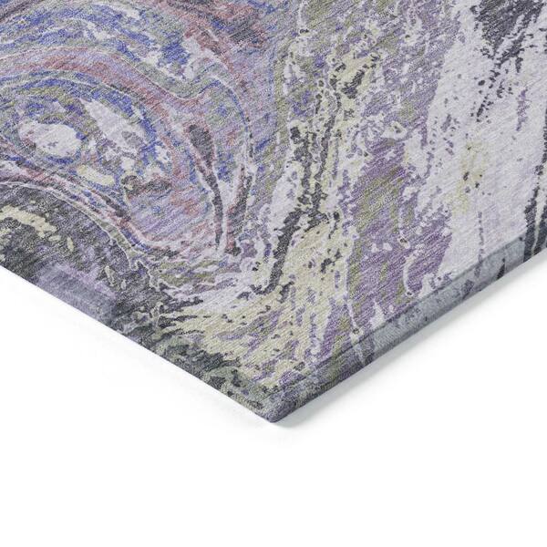 Chantille Machine Washable Indoor/Outdoor Abstract ACN1061 Lavender 2 ft. 3 in. x 7 ft. 6 in. Area Rug