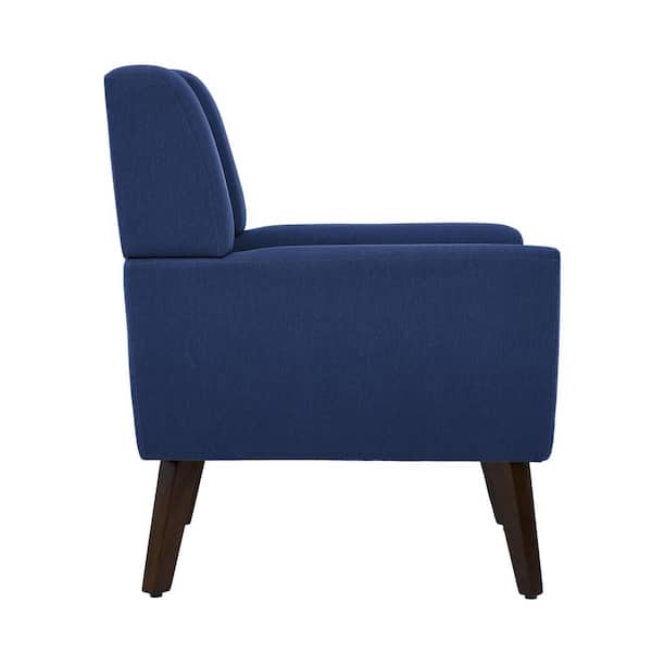 Uixe Blue Linen Upholstered Armchair (Set of 1) XSF002-BL-1 - The