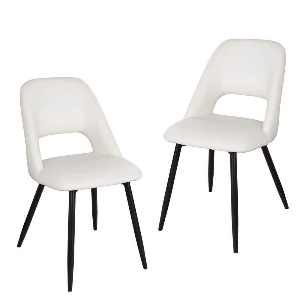 Silverwood Ivory PU Leather Dining Chairs (Set of 2)