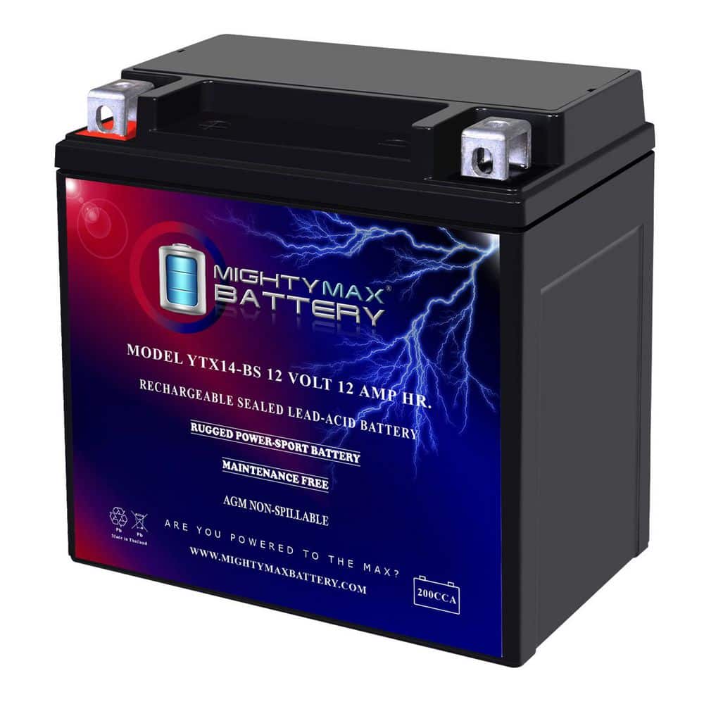 ykページ MIGHTY MAX BATTERY YTX14-BS Battery for Honda 300 TRX300 Fourtrax