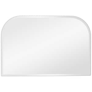 24 in. W. x 36 in. Classic Half-Moon shaped Frameless Beveled Mirror